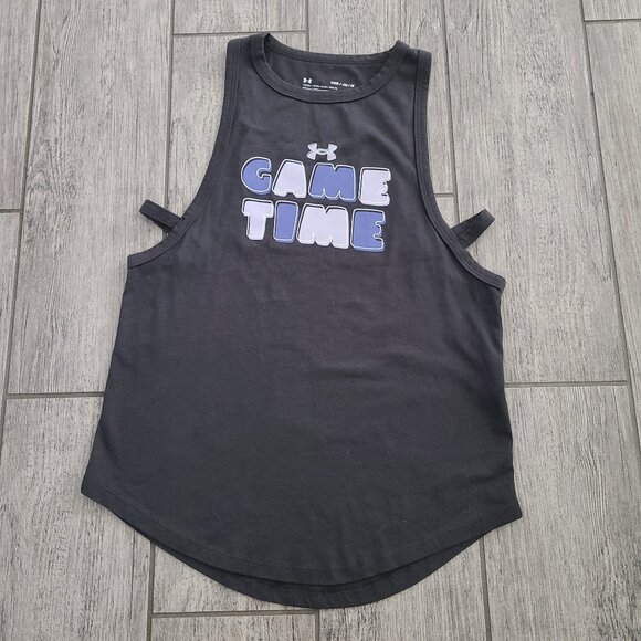 Under Armour Other - 🏷 3/$15 or 5/$20 Under Armour Girls "Game Time" Black Tank Top Size YMD (M)